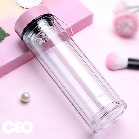 [선물] 이중보온컵 350ml 텀블러 내부컵 강화유리